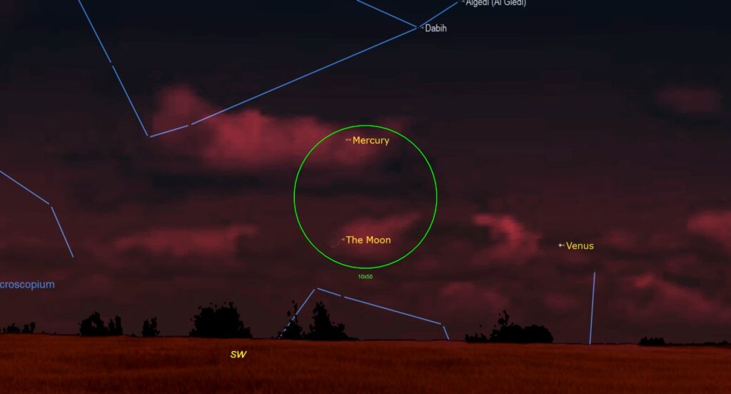 Young Moon passes Venus and Mercury on January 3, 2022. | SkyNews